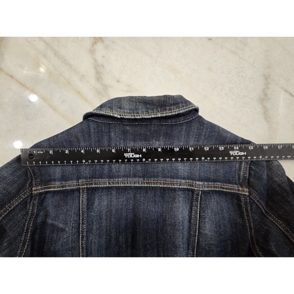 Silver Jeans Co Vintage Americana Distressed Patty Denim Jean Jacket Women Small - Picture 6 of 9